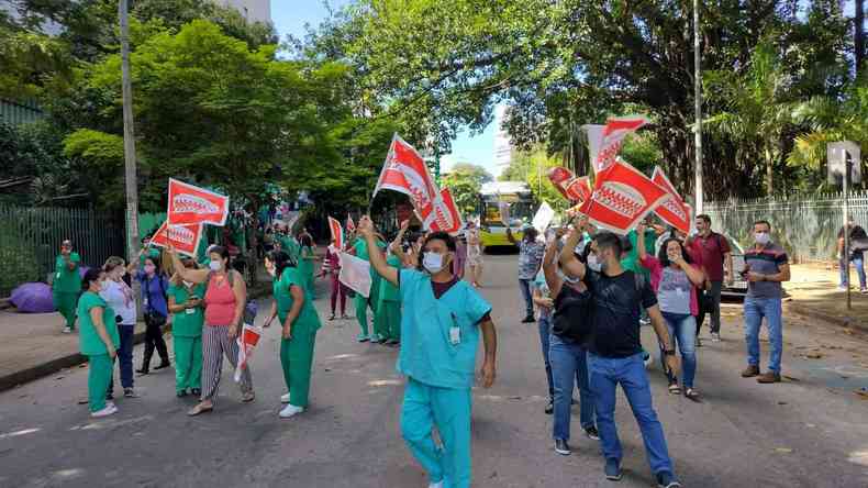 Manifestação dos funcionários do Ipsemg