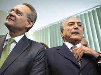 Com relaes abaladas desde o ano passado, Renan Calheiros e Michel Temer acirram a disputa pelo controle do maior partido do Brasil(foto: MARCELO CAMARGO/AGNCIA BRASIL - 17/3/15)