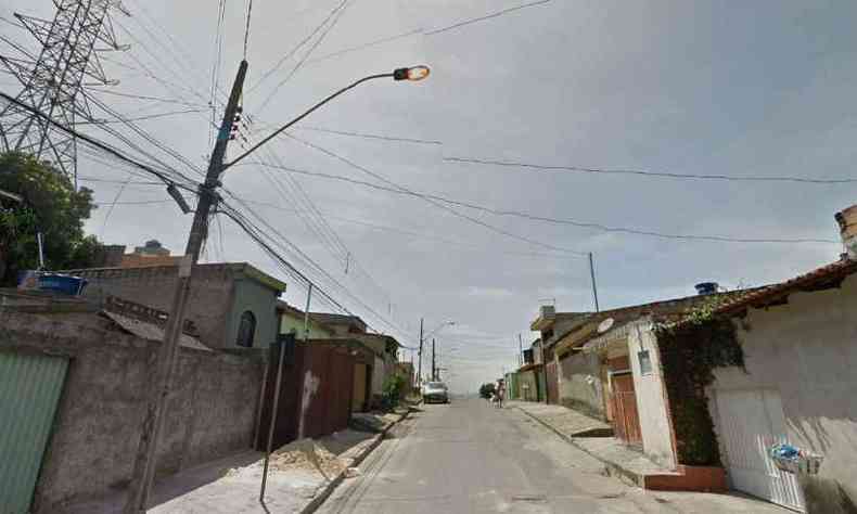 Crime aconteceu no Bairro Perobas, em Contagem(foto: Reproduo/Google Street View)