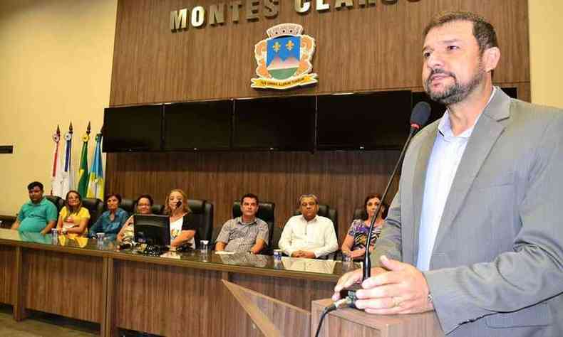 Cludio Prates, presidente da Cmara Municipal de Montes Claros, pode assumir na Assembleia.(foto: Divulgao/Cmara Municipal de Montes Claros.)