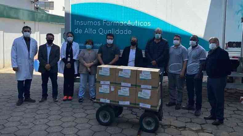 Empresa doa medicamentos do kit intubao para hospital e UPA de Pouso Alegre (foto: Ascom HCSL )