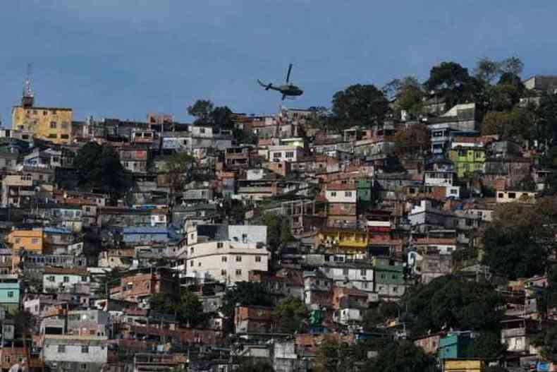 Favela da Rocinha, no Rio. Estado est est em segundo lugar no ranking de letalidade policial, atrs do Amap(foto: Fernando Frazo/Agncia Brasil)