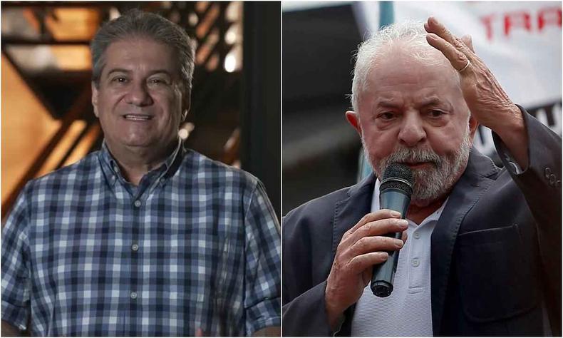 Ex-presidente da Associação do Agronegócio gravou vídeo declarando voto em Lula(foto: Redes Sociais/Miguel Schincariol/AFP) Montagem com Marcello e Lula