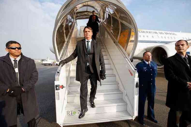 Presidente da Repblica, Jair Bolsonaro, na chegada  Sua(foto: Alan Santos/PR)