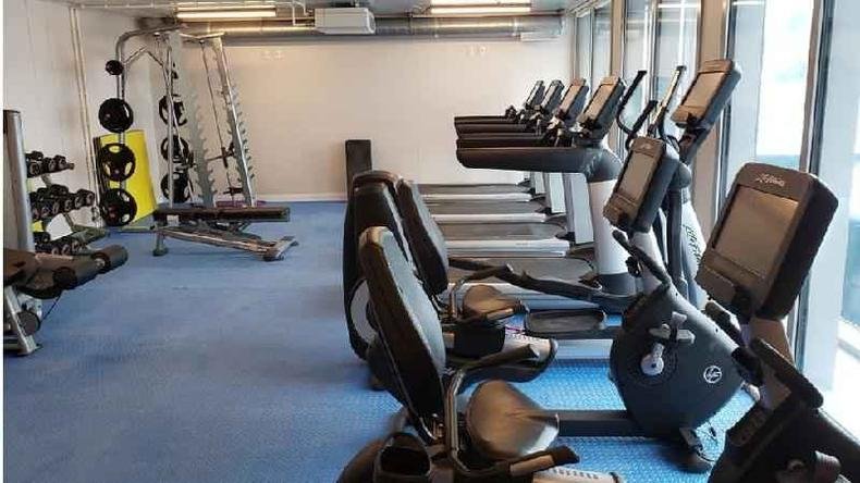 Academia � uma das amenidades da nova esta��o(foto: Marinha do Brasil)