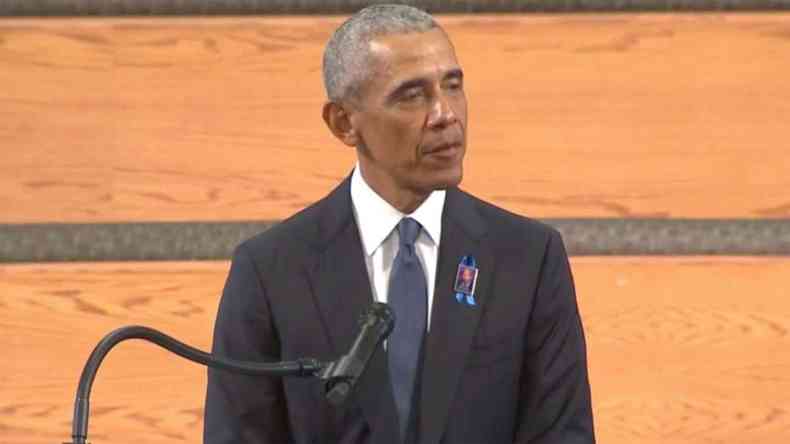 Em seu discurso, Obama falou sobre as eleies e o movimento Black Lives Matter(foto: CNN Internacional/Reproduo)