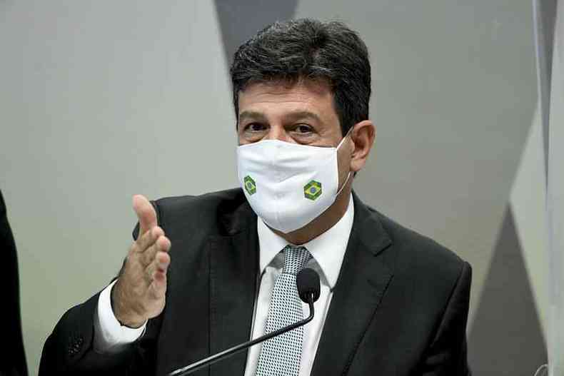Ex-ministro da Sade Luiz Henrique Mandetta presta depoimento na CPI da COVID, nesta tera-feira(foto: Jefferson Rudy/Agncia Senado)