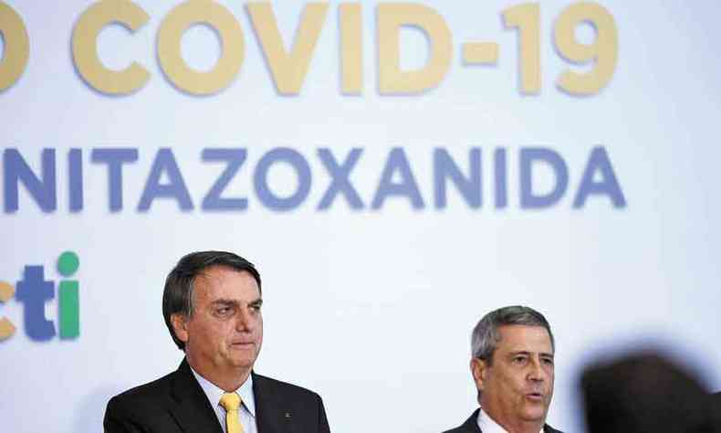 Bolsonaro disse em Braslia que vacina contra a pandemia no ser obrigatria(foto: EVARISTO S/AFP)
