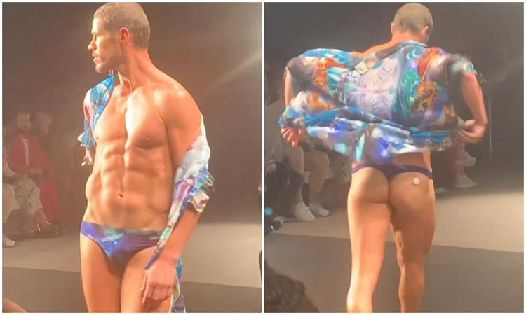 Ator Jos Loreto desfilou na So Paulo Fashion Week nessa sexta-feira (26/5)