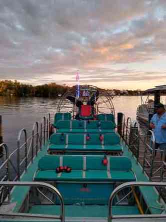 River Safaris oferece passeios de airboat at o Golfo do Mxico(foto: Joo Victor Marques)