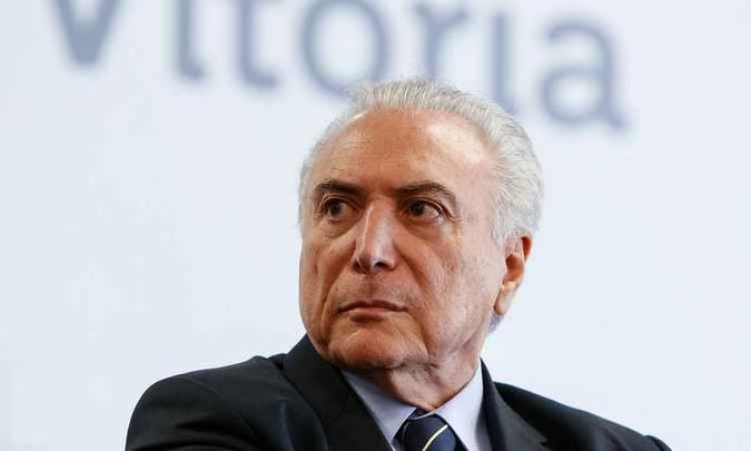 O presidente Michel Temer durante inauguração de aeroporto no Espírito Santo nessa quinta-feira (foto: ALAN SANTOS/AFP) O presidente Michel Temer durante inauguração de aeroporto no Espírito Santo nessa quinta-feira (foto: ALAN SANTOS/AFP)