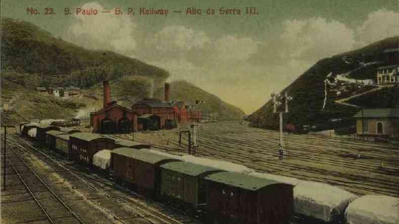 Foto de 1911 mostra estao Alto da Serra III da So Paulo Railway