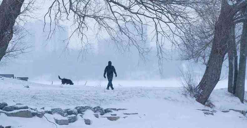 Agasalhe-se bastante para encarar o frio ao visitar os parques em Kingston, na provncia de Ontrio(foto: Lars Hagberg/AFP)