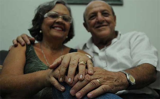 aria das Graças de Oliveira Figueredo, hoje com 64 anos, e Geraldo Simão de Figueredo, de 69 anos aria das Graças de Oliveira Figueredo, hoje com 64 anos, e Geraldo Simão de Figueredo, de 69 anos