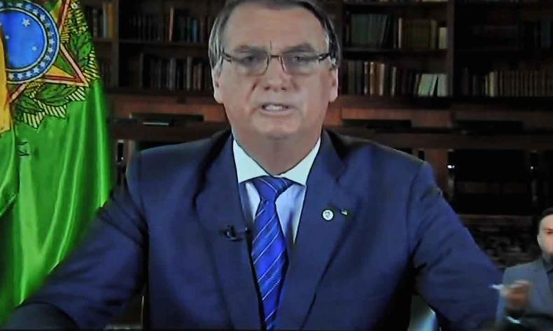 Bolsonaro no ultimo pronunciamento de 2021