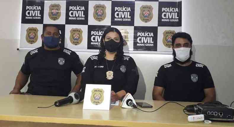 Delegada Fabola Oliveira explicou que todo o crime foi tramado para que se pensasse se tratar de um sequestro(foto: PCMG/Divulgao)