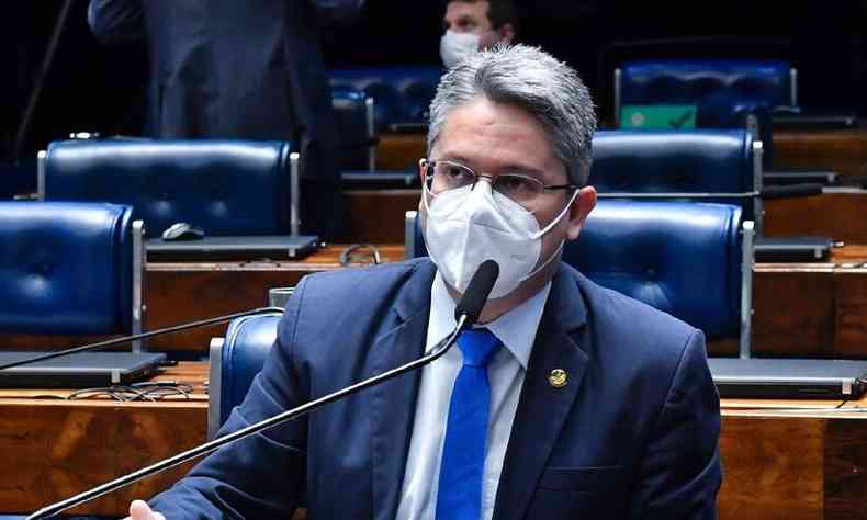 O senador Alessandro Vieira (Cidadania-SE) atacou os senadores negacionistas(foto: Senado Federal/Reproduo)