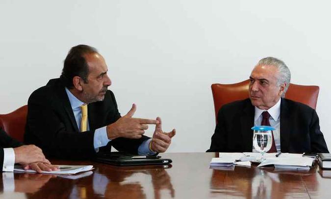 Kalil creditou a atuação do presidente Temer a 'pouca experiência'(foto: Alan Santos/PR ) Kalil creditou a atuação do presidente Temer a 'pouca experiência'(foto: Alan Santos/PR )