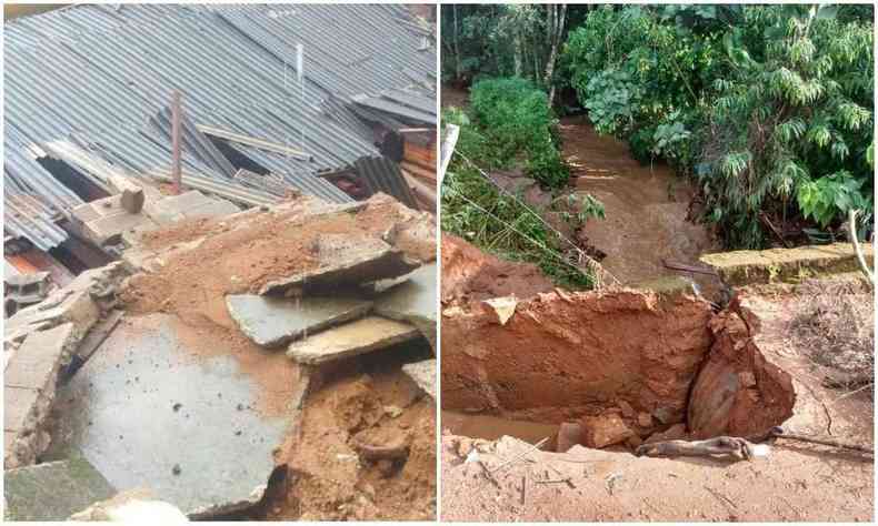 Estragos causados pela chuva no Sul de Minas
