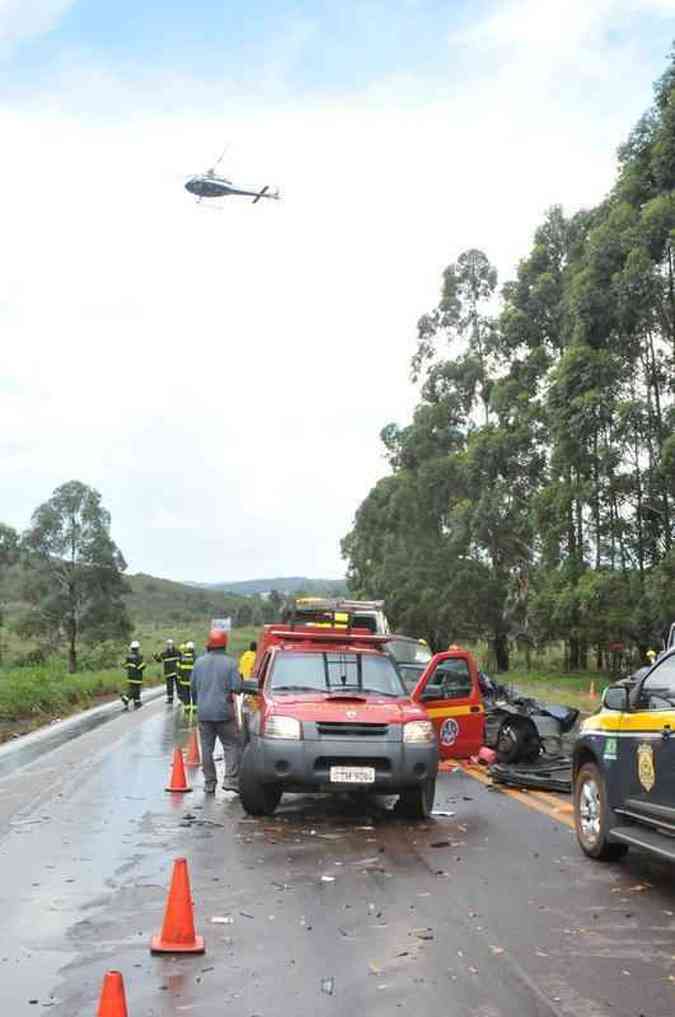 Helicptero de resgate levou ferido para o Hospital Joo XXIIIMarcos Michelin/EM/D.A.Press