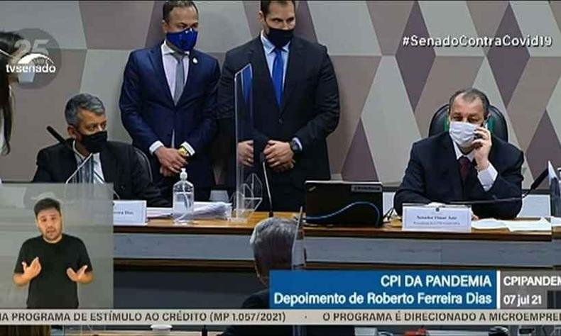 Omar Aziz pediu pris�o de ex-militar da Aeron�utica e foi alvo de cr�ticas das For�as Armadas e de governistas(foto: Reprodu��o/TV Senado)