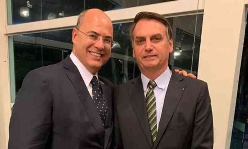 Wilson Witzel e Jair Bolsonaro(foto: Redes Sociais/Reproduo)