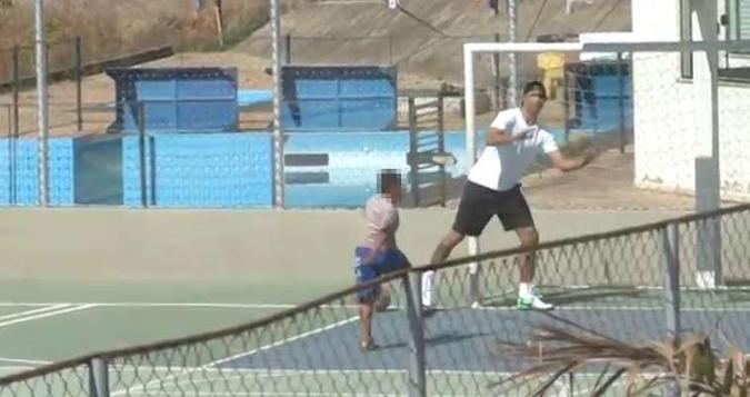 Goleiro deu aula para crianças na parte da manhã e a tarde(foto: Reprodução/TV Alterosa) Goleiro deu aula para crianças na parte da manhã e a tarde(foto: Reprodução/TV Alterosa)