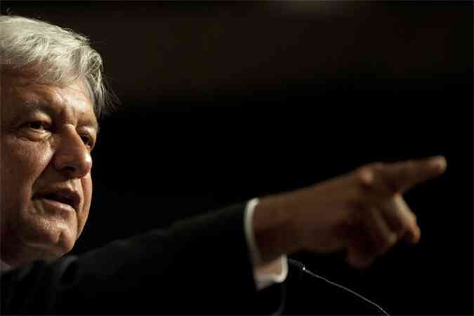 Andrs Manuel Lpez Obrador considerou o resultado fraudulento(foto: AFP PHOTO/Pedro PARDO)