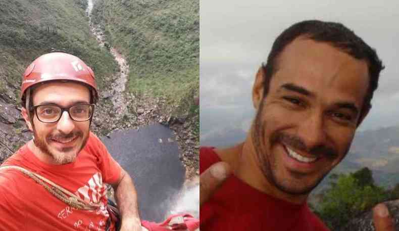 Leandro Iannotta (esquerda) e Fabrcio Amaral (direita): brasileiro deveriam ter voltado de escalada ao Fitz Roy no domingo.(foto: Arquivo Pessoal)