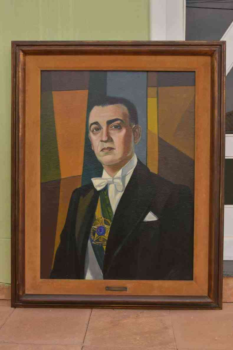 A tela do ex-presidente Juscelino Kubitschek, pintada por Di Cavalcanti, est no valor estimado de R$ 1 milho(foto: Reproduo / Di Cavalcanti )