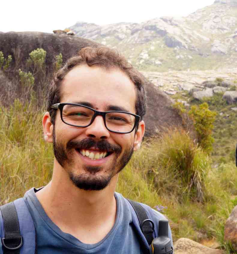 O pesquisador Chaim Lasmar na parte alta do Parque Nacional do Itatiaia, em 2015(foto: Arquivo pessoal)