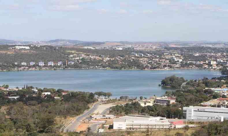 Vista area da cidade de Lagoa Santa