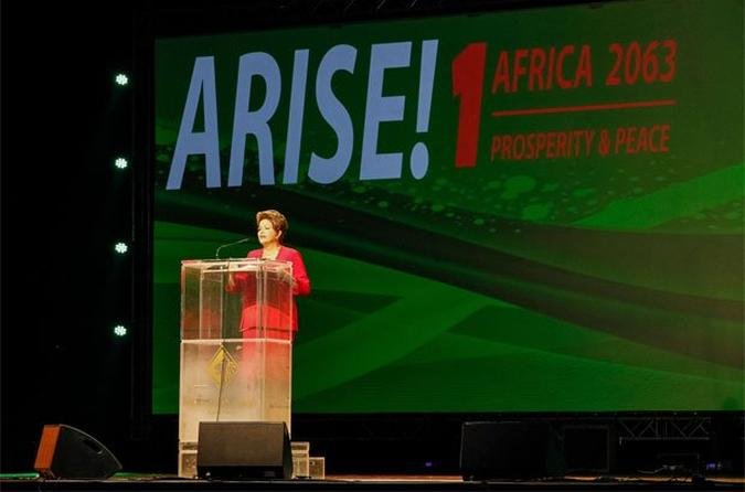 Dilma Rousseff discursou durante cerim�nia de comemora��o do Cinquenten�rio da Organiza��o da Unidade Africana(foto: Roberto Stuckert Filho / Presid�ncia da Rep�blica )