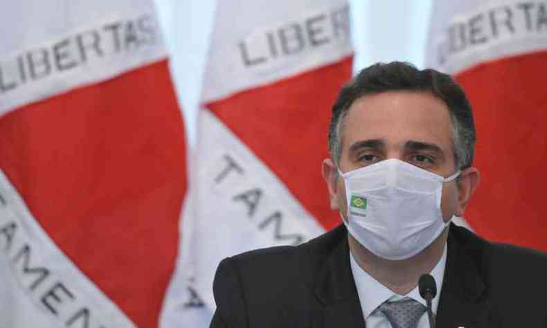 Presidente do Senado Federal, Rodrigo Pacheco (DEM-MG)(foto: Alexandre Guzanshe/EM/D.A Press)