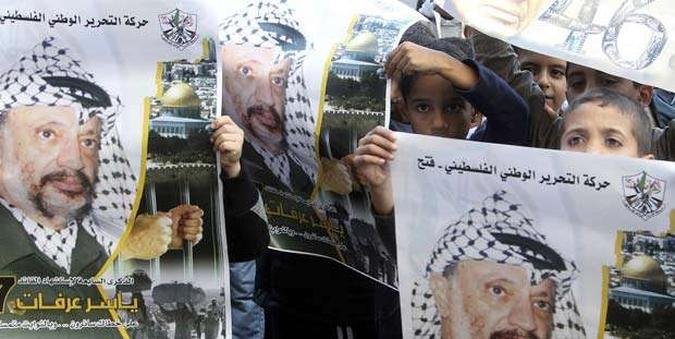 No �ltimo domingo, palestinos lembraram os oito anos da morte do l�der(foto: AFP PHOTO/JAAFAR ASHTIYEH )