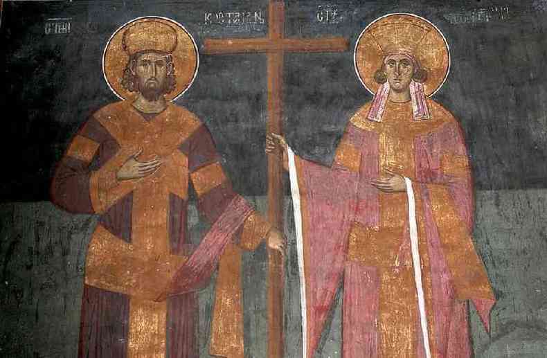 Segundo vrios relatos, Helena, me do imperador Constantino, foi quem encontrou a cruz em que Cristo morreu em Jerusalm(foto: Getty Images)