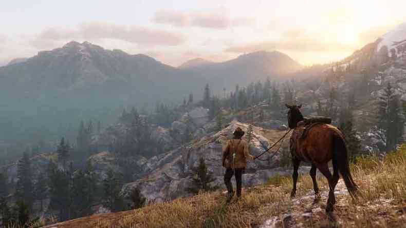 Em Red dead redemption II, jogador pode domar cavalos e decidir sobre a tica dos personagens(foto: Rockstar Games/divulgao)