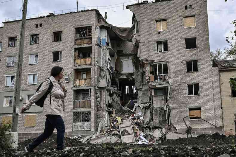 Prédio destruído pela Guerra em Kiev 
