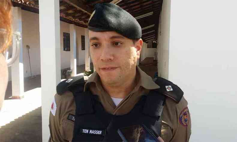 Tenente Nasser, da Polcia Militar, falou sobre o caso nesta manh(foto: Paulo Filgueiras/EM/DA Press)