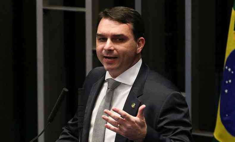 Flvio Bolsonaro apoiou Rodrigo Pacheco na eleio no Senado(foto: Fbio Rodrigues/Agncia Brasil)