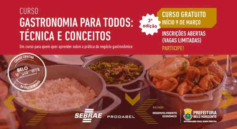 Prefeitura lança nova edição do Curso de Gastronomia