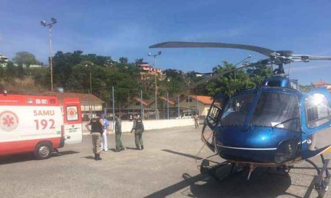 Soldado atacado com golpes de foice foi transferido para o Hospital de Pronto-Socorro João XXIII(foto: PM/Divulgação) Soldado atacado com golpes de foice foi transferido para o Hospital de Pronto-Socorro João XXIII(foto: PM/Divulgação)