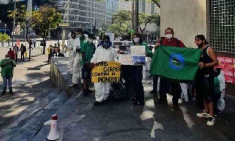Ato contra a incinerao de lixo ocorre nesta quarta-feira (21/7) em 14 cidades mineiras(foto: Redes sociais/Reproduo)