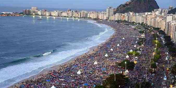 Orla da Praia de Copacabana, no Rio de Janeiro(foto: AFP Photo/Vanderlei Almeida)