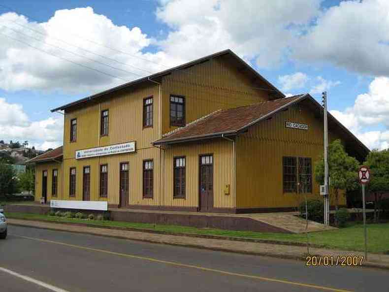 Museu Histórico e Antropológico da Região do Contestado, em Caçador. O edifício é uma reconstituição da estação ferroviária de Rio Caçador.