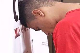 O suspeito Hermínio Alexandre apresentado pela Polícia Civil(foto: TVA) O suspeito Hermínio Alexandre apresentado pela Polícia Civil(foto: TVA)