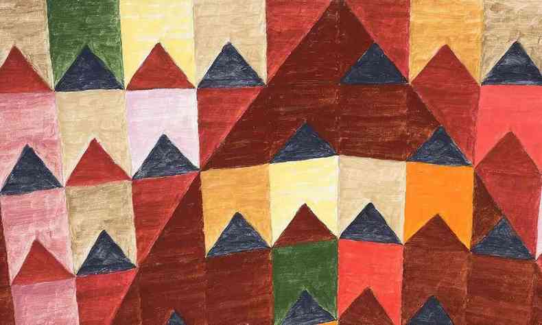 Quadro de Volpi mostra bandeirinhas coloridas de são-joão