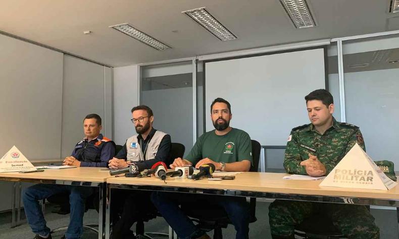 Na foto, coletiva da 4 Operao Preventiva de Fiscalizao de Barragens