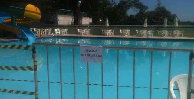 A piscina onde uma menina morreu afogada na Pampulha segue interditada(foto: Daniel Camargos/EM/D.A.Press)
