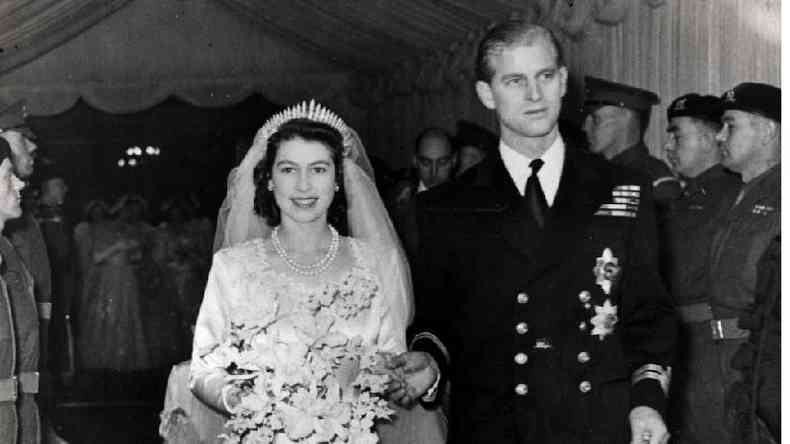 Ainda princesa, Elizabeth casou com o prncipe Philip em 1947(foto: PA Media)